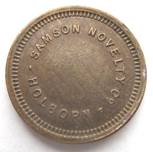 Sixpence token samson novelty - sixpence,