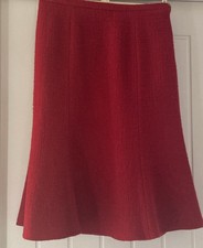 Gorgeous Lined, Wool Blend, Red Skirt - Eastex Size 12