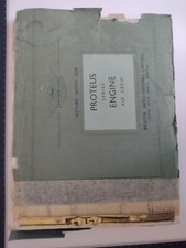BRISTOL PROTEUS AERO ENGINE MANUAL 1950's RARE ORIGINAL TURBOPROP Service