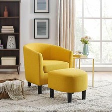 Modern Tub Sofa Couch Fabric Armchair Occasional Accent Chair Home Living Room