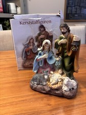 Christmas Decoration large nativity figures Mary Joseph Baby Jesus Good Cond