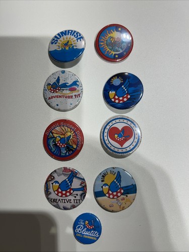 Blue tits swimming badges - blue,