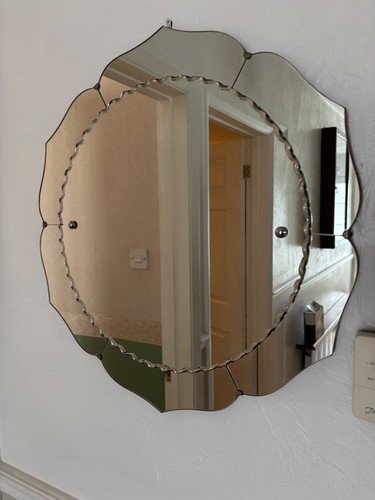 Vintage round wall - , mirror