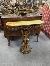Rare gilt cherub marble - cherub,