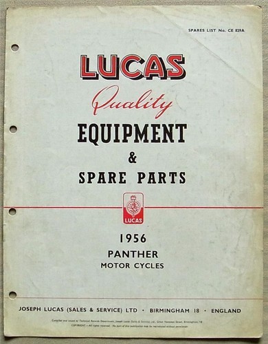 Lucas panther motorcycles - lucas,