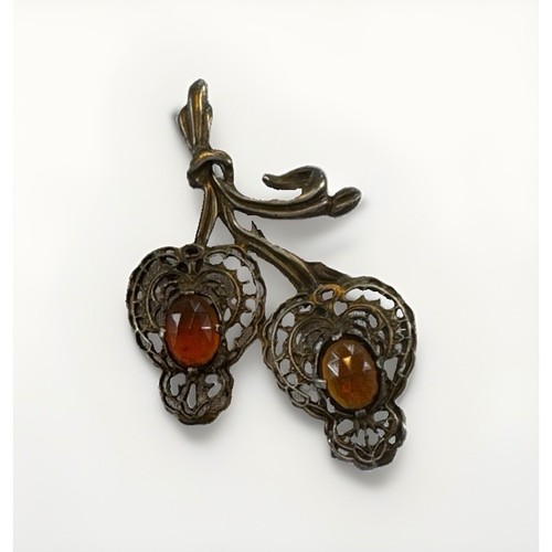 Vintage art nouveau brooch - art,