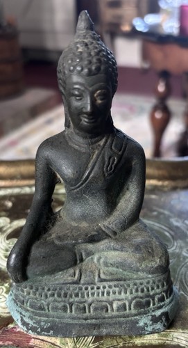 Vintage bronze buddha - vintage,