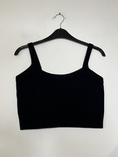 Primark Black Ribbed Crop Top