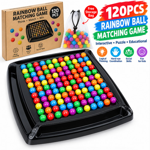 120pcs rainbow ball matching - 120pcs,