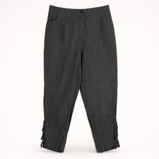 Chalou Black Linen  Trousers