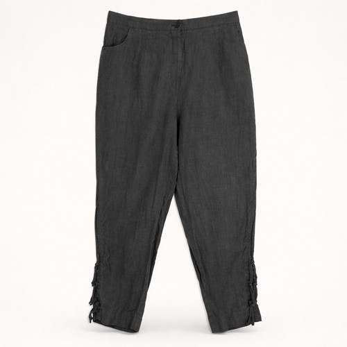 Chalou black linen trousers - chalou,