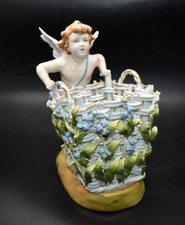 Antique Dresden Porcelain Figural Putti Vase - Dresden / Thuringa Mark