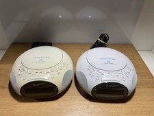 2 x Sony Dream Machine ICF-CD831L CD Player Alarm Clock Radio With Dual Alarm