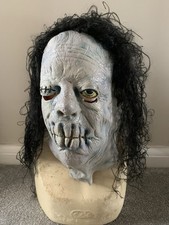 Horror Halloween Vintage Voodoo Man Latex Mask With Black Hair