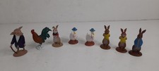 Peter Rabbit Beatrix Potter  FW & Co Plastic Figures Bundle. 8 Pcs.