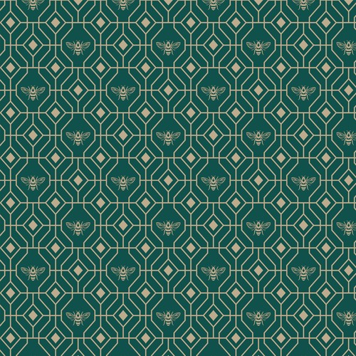 Furn bee deco gold foil - bee,