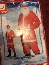 SANTA SUIT SIZE LARGE JACKET TROUSERS AND HAT . NEW