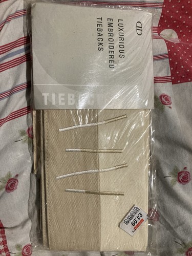 Vintage beige curtain - curtain, tie