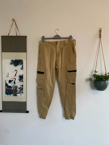 Bershka beige cargo trousers - ,
