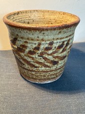 Vintage Stoneware Decorated Indoor Plant Pot Planter Japanese Signed VGC