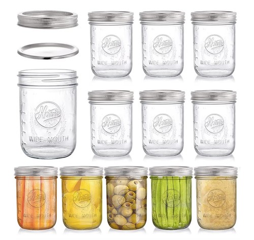 Tebery pack 16oz mason jars - tebery, 12