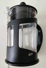 Coffee Plunger 4 Cup Cafetiere Black Coffee Maker French Press Glass   