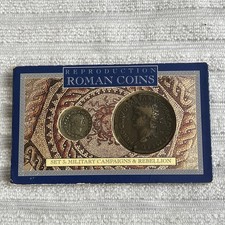 Reproduction Roman Coins Set Of 3 Military Campaigns & Rebellion sealed in card
