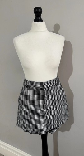 Zara houndstooth mini skirt - houndstooth,