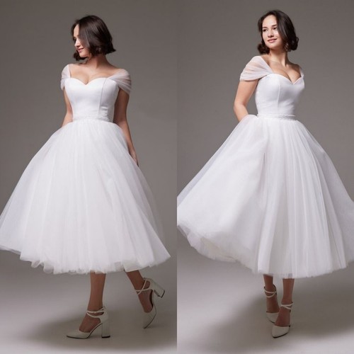 Tea length wedding dresses - wedding,
