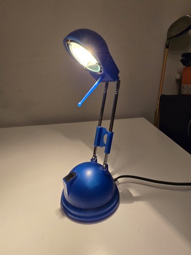 Blue adjustable halogen desk - adjustable,