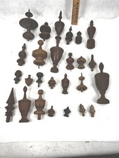antique wood finials lot 26