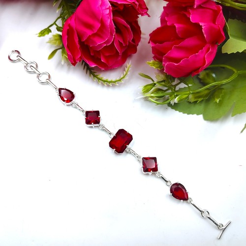Red garnet gemstone handmade - garnet,