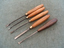 Five Carving chisels by J B