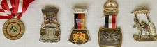 German medals pins ribbons - german, pins,