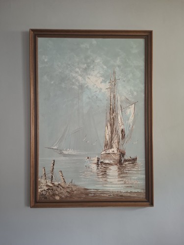 Framed oil painting wilder - b,