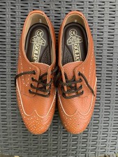 Brown/tan Brogue Saftey Shoes Steel Toe Cap Size Uk 8
