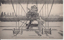 FP Card, L'aviation No. 478 Aviator Parisot with Passenger a Farmann Biplane