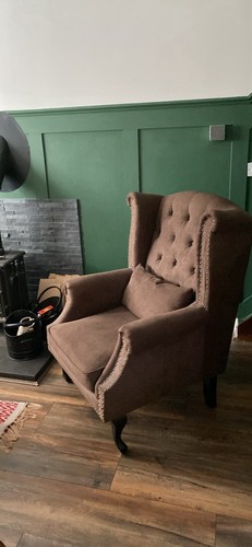Brown sherlock armchair - brown,