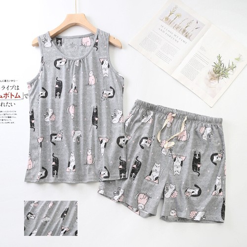 Knitted cotton pyjamas - pyjamas, ladies