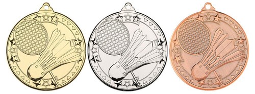 Badminton medal with - badminton,