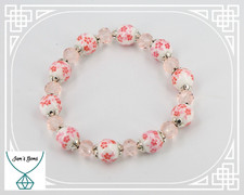 Pink white porcelain flower