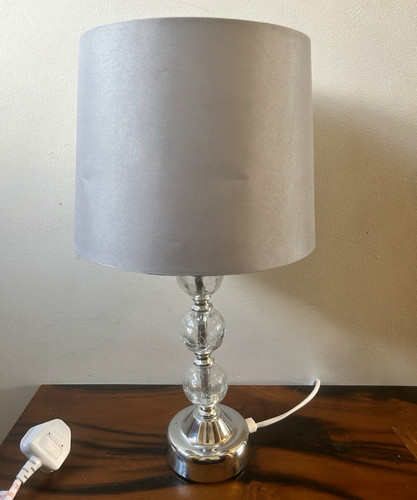 Chrome silver table lamp - chrome,