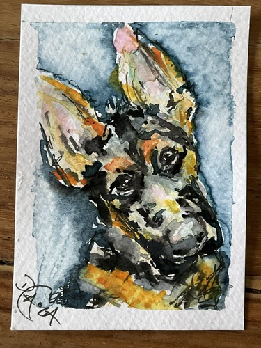 Watercolor aceo painting - watercolor,