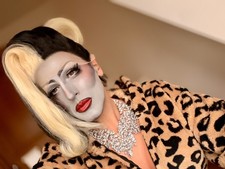 NEW big Halloween lace front styled drag fancy dress wig - demon hunter style 