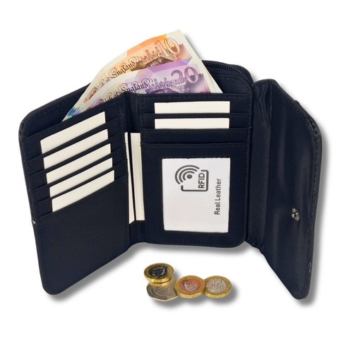 Women real leather - women's, trifold