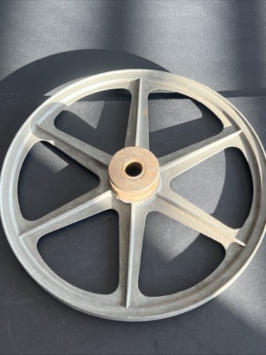 Vintage antique metal pulley - antique,