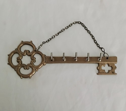 Vintage brass key shape - vintage,