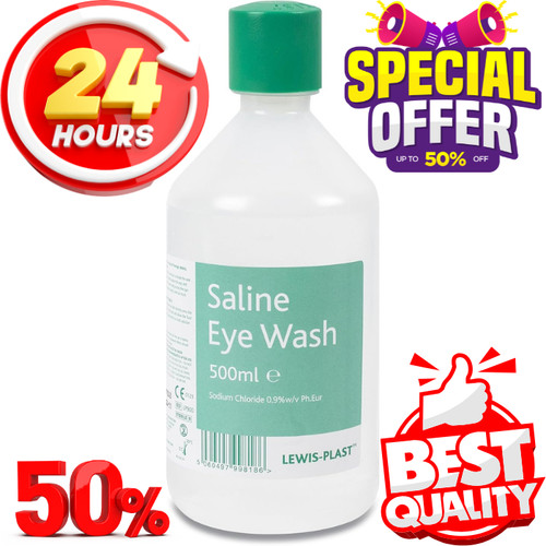 Saline eye wash solution 500ml - saline,