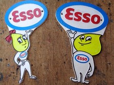 Pair Heavy Cast Metal ESSO