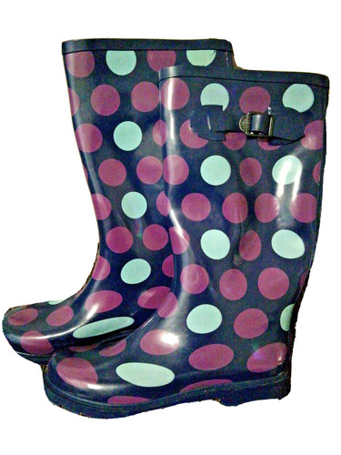 Ladies spotty purple blue - purple,